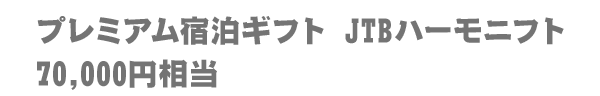 プレミアム宿泊ギフト JTBハーモニフト 70,000円相当